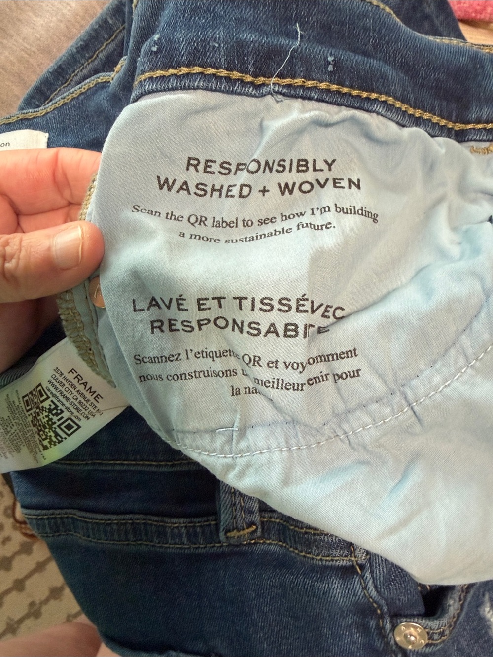 Frame Le Garçon Denim Skinny Jeans Medium Blue Wash Like New Women’s Size 10 - Picture 6 of 6
